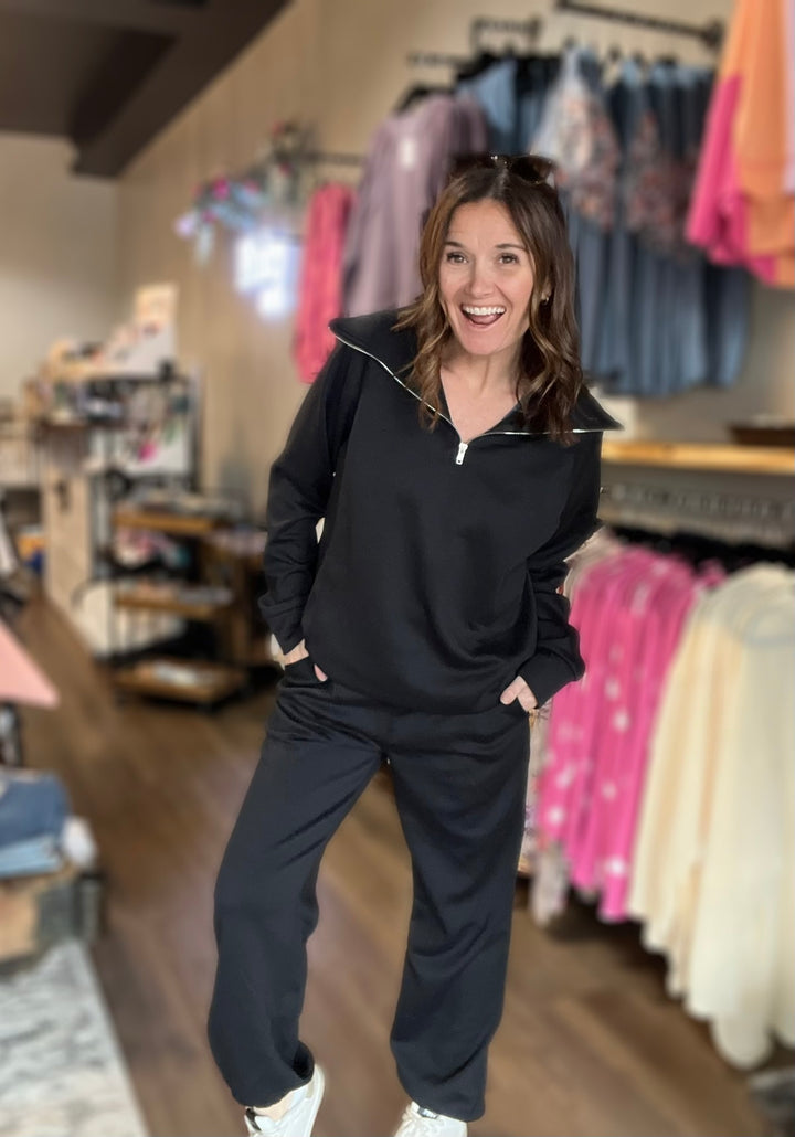 Quarter Zip Pullover Lounge Set