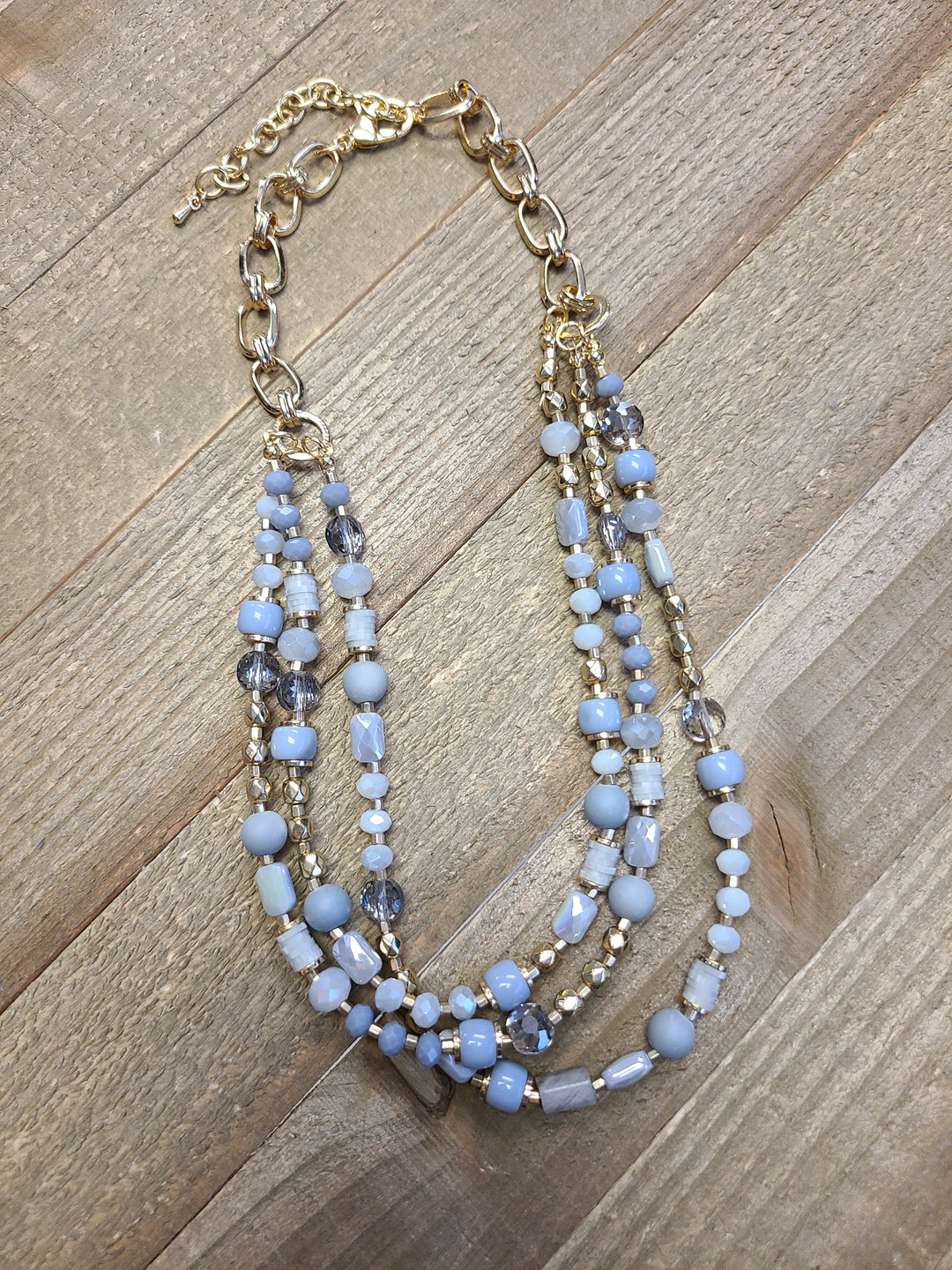 Blue & Gold Layer Necklace