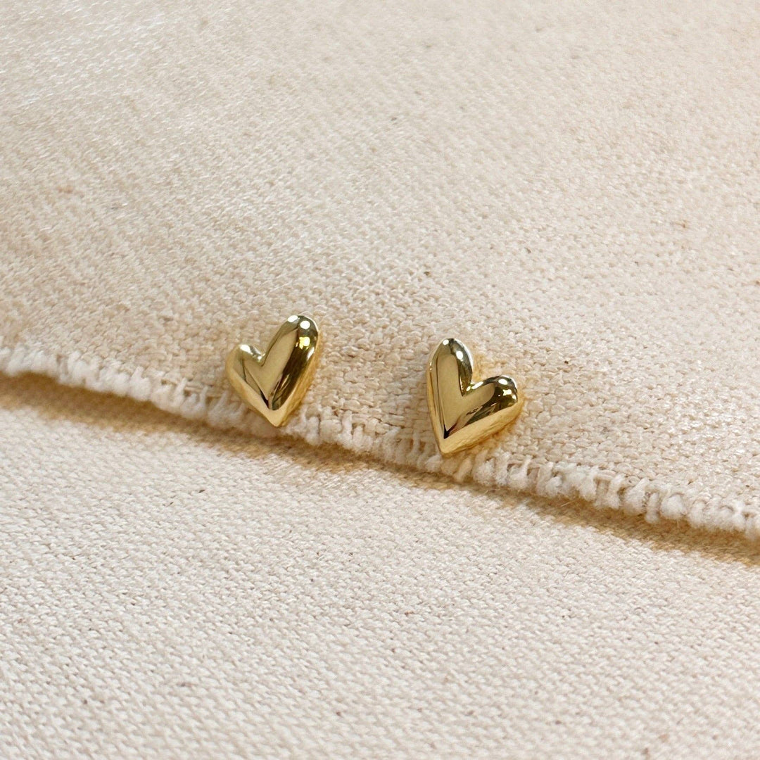 Mini Uneven Heart Stud Earrings