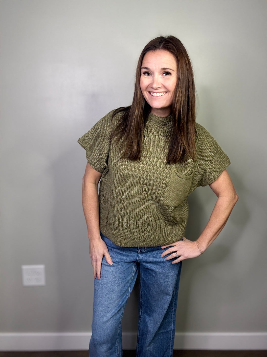 Short Sleeve Sweater Top