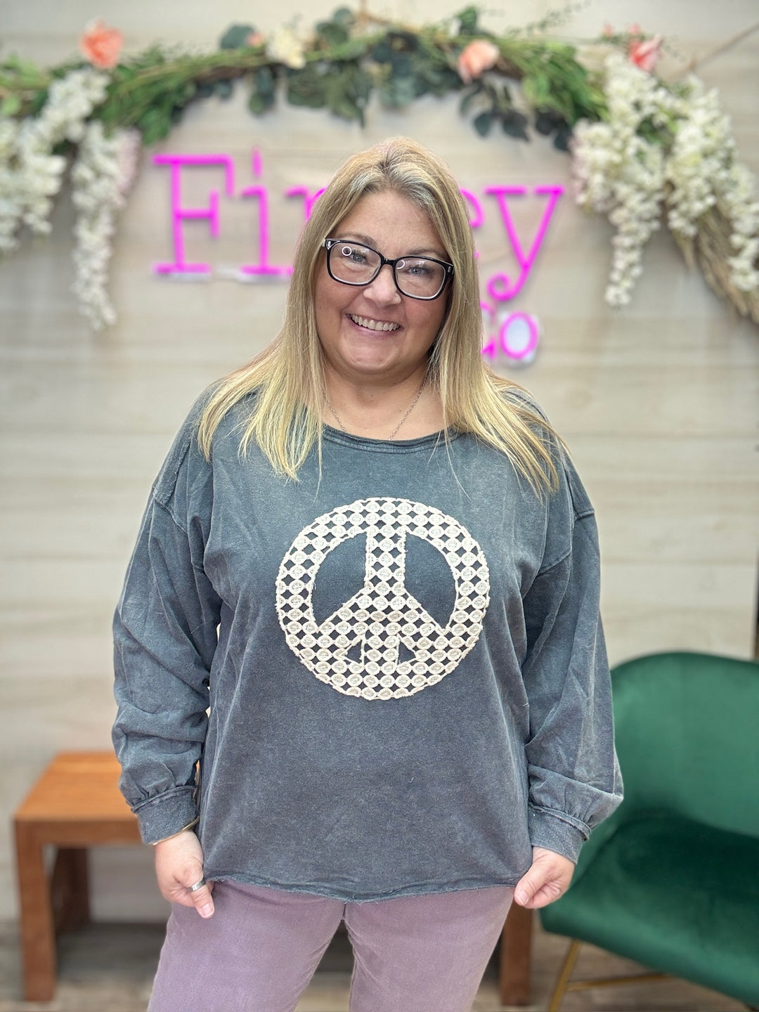 Long Sleeve Peace Top