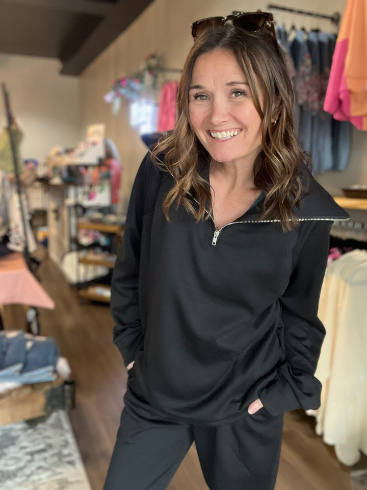 Quarter Zip Pullover Lounge Set