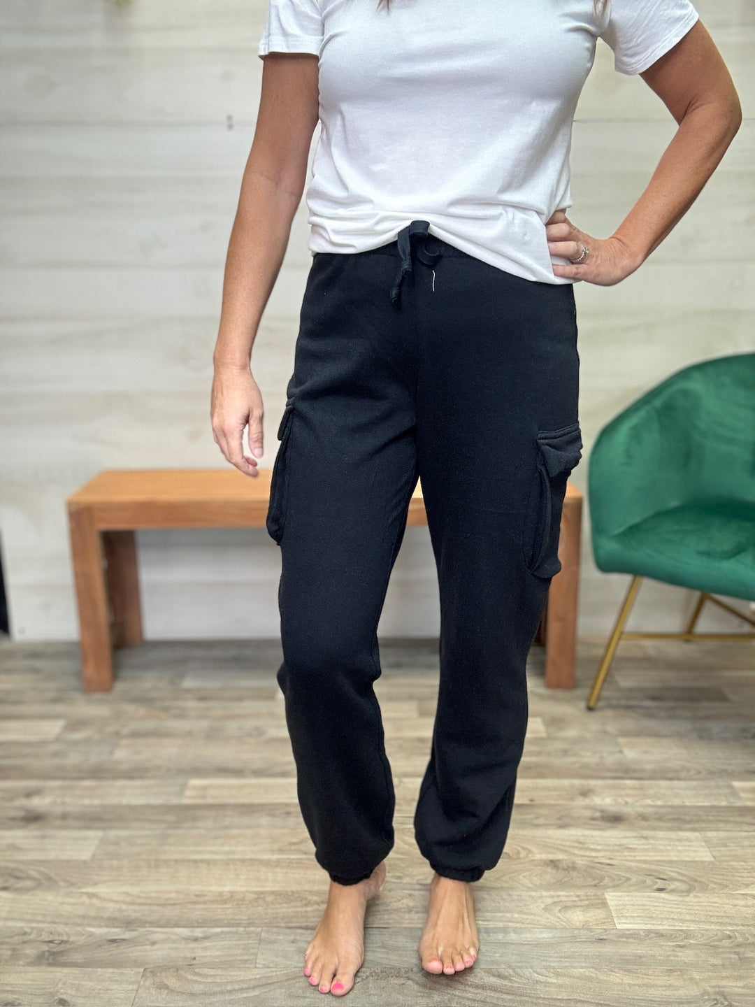 Black Cargo Jogger Pant