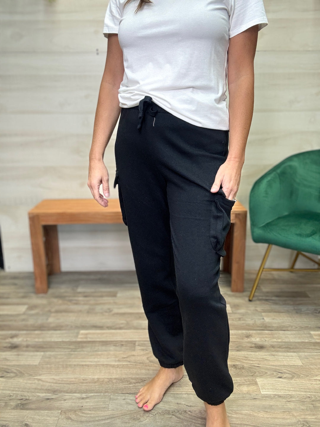 Black Cargo Jogger Pant