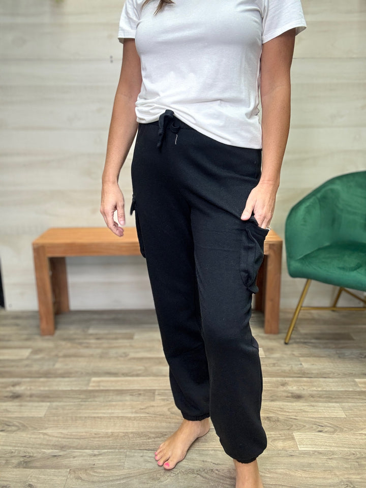 Black Cargo Jogger Pant