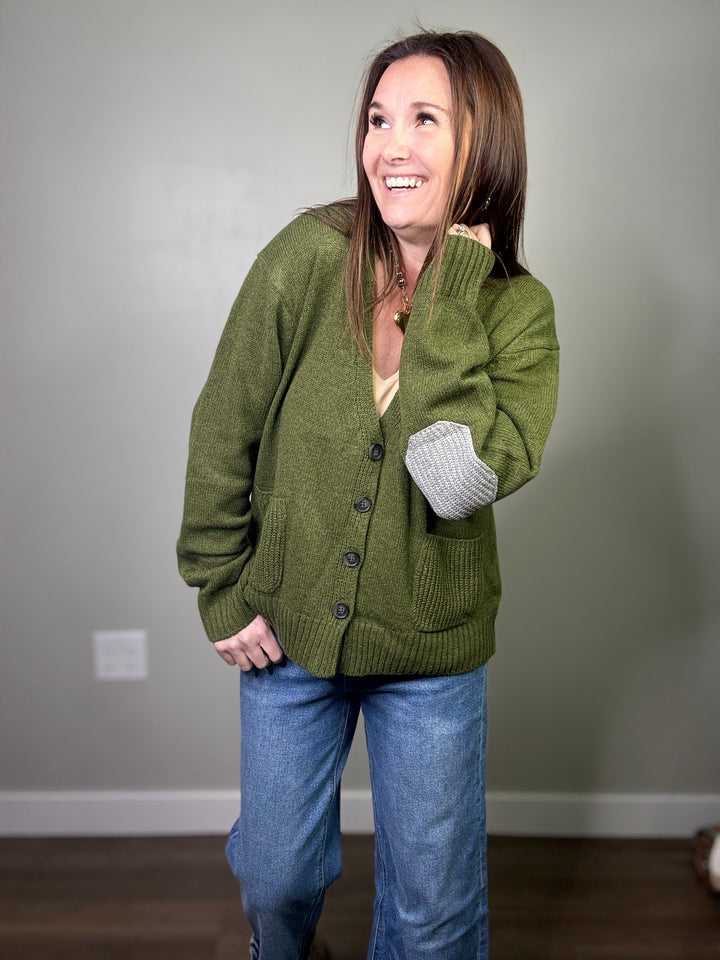 Olive Knit Cardigan