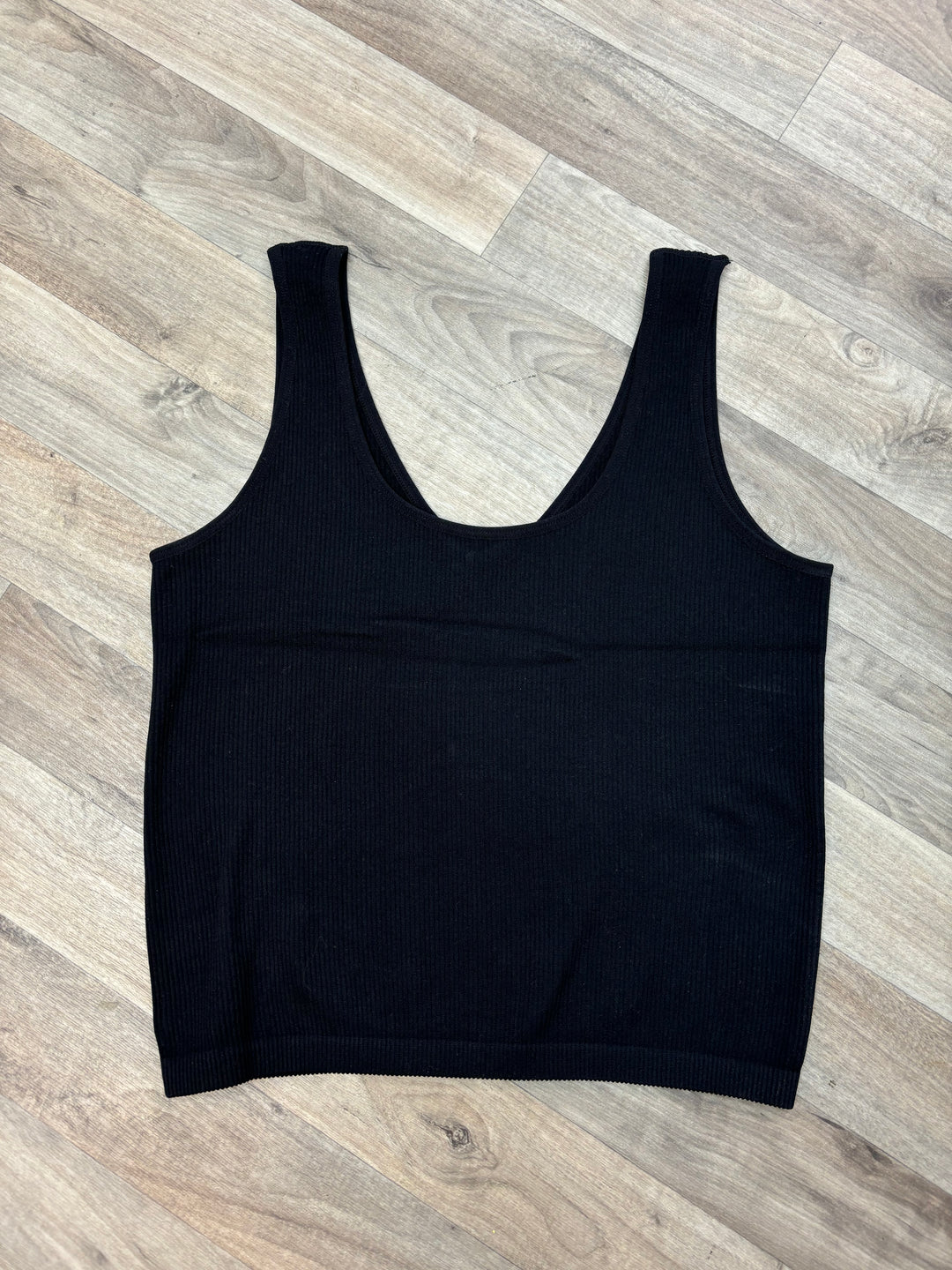 Ribbed Hip Length Reversible Tank