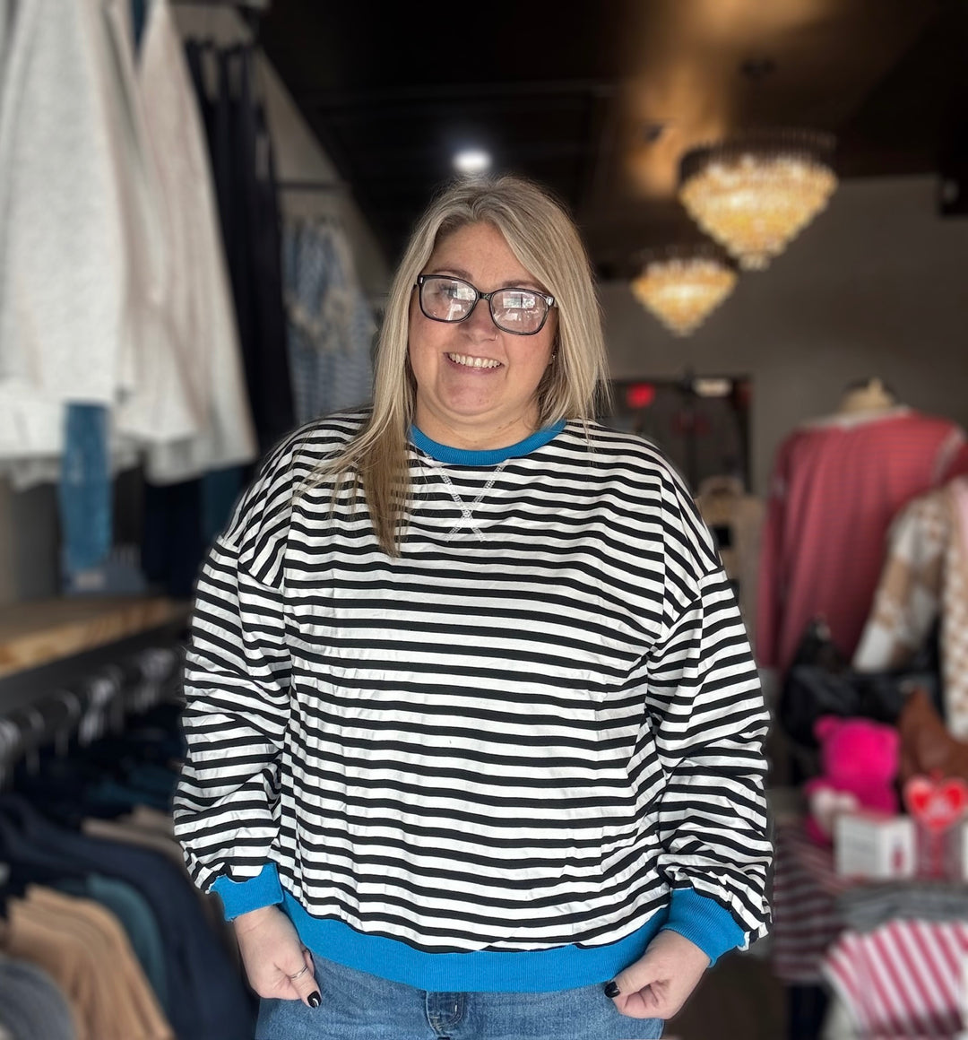 Striped Crewneck Sweatshirt