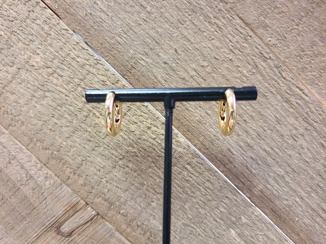 14K Gold Dipped Huggie Hoops