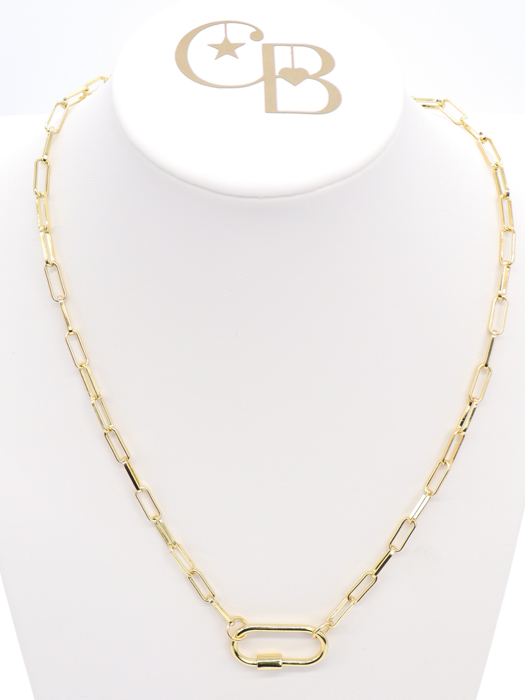 Gold Ashley Necklace with Piper Carabiner